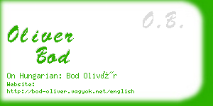 oliver bod business card